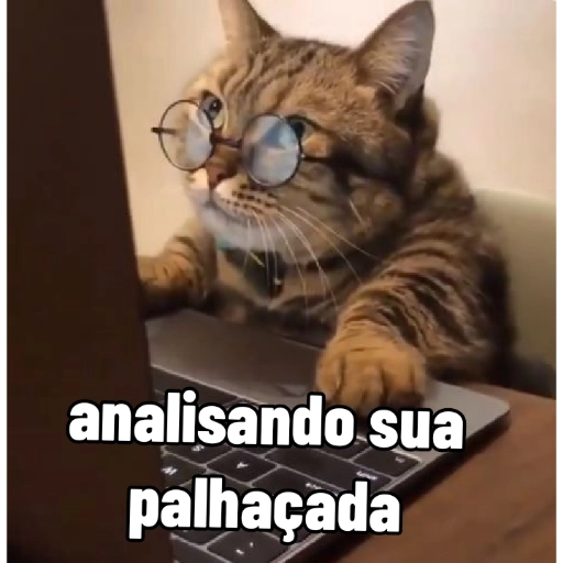 Figurinha: Gato analista