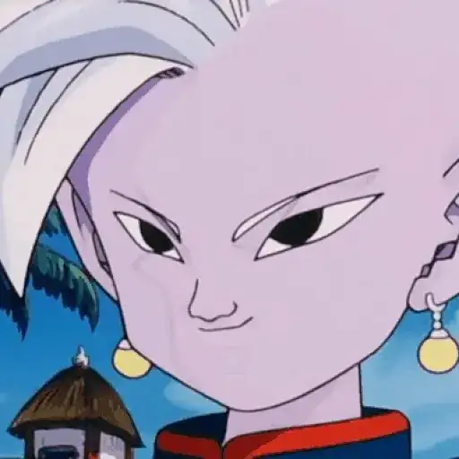 Figurinha: Kaioshin com sorriso malicioso