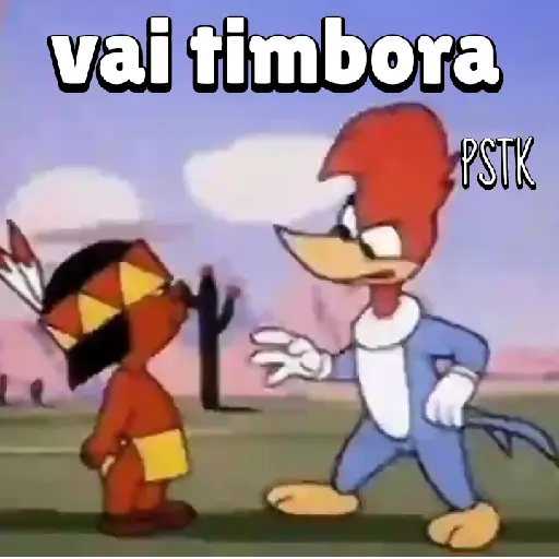 Figurinha: Pica-Pau empurra o índio