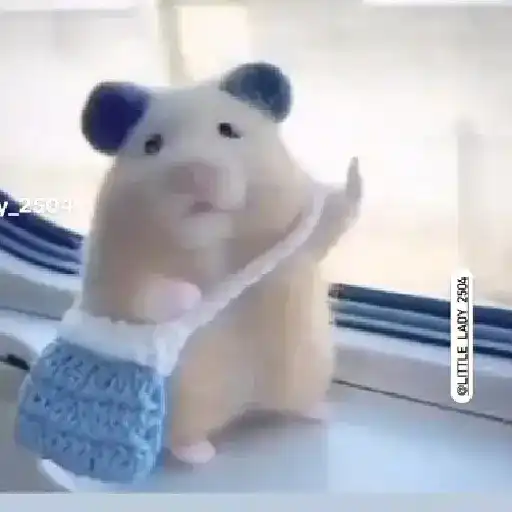 Figurinha: Hamster com bolsa