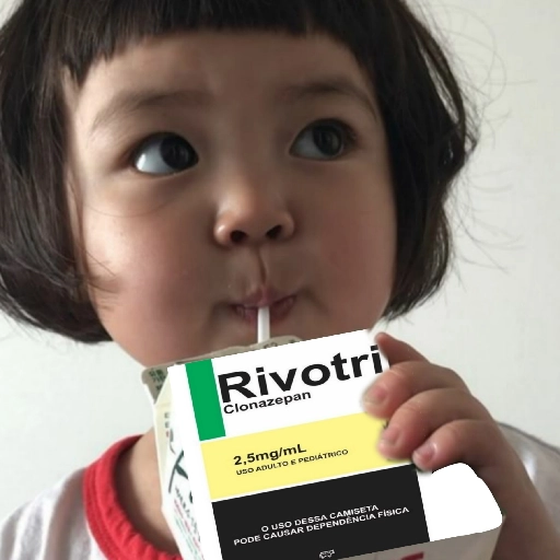 Figurinha: Bebê tomando Rivotril