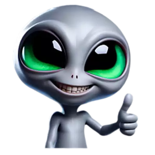 Figurinha: Alienígena dando joinha