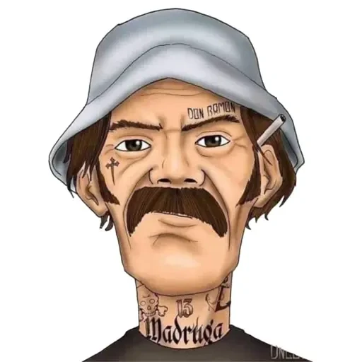 Figurinha: Seu Madruga com Tatuagens