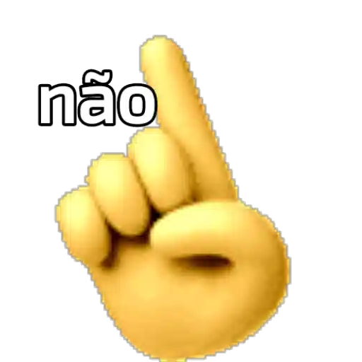 Figurinha: Mão dizendo não