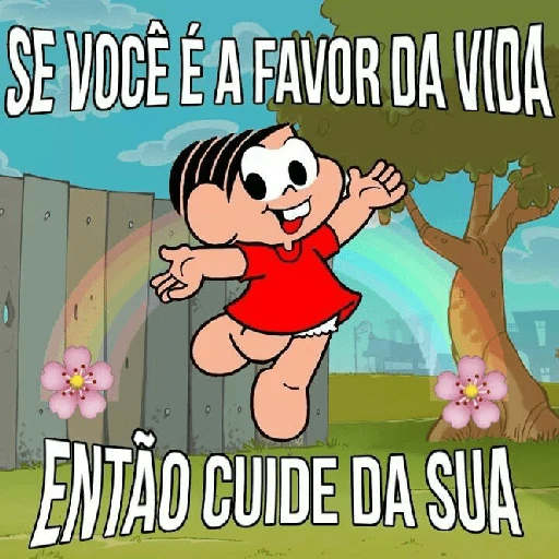 Figurinha: Monica, a favor da vida