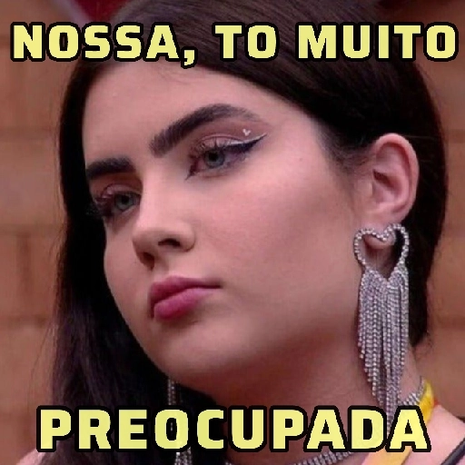 Figurinha: Nossa, to muito preocupada
