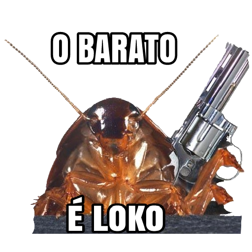 Figurinha: Barata com arma