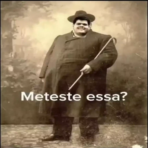 Figurinha: Velho com bengala 'Meteste essa?'