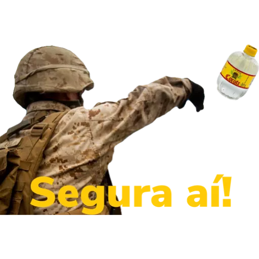 Figurinha: Soldado jogando garrafa