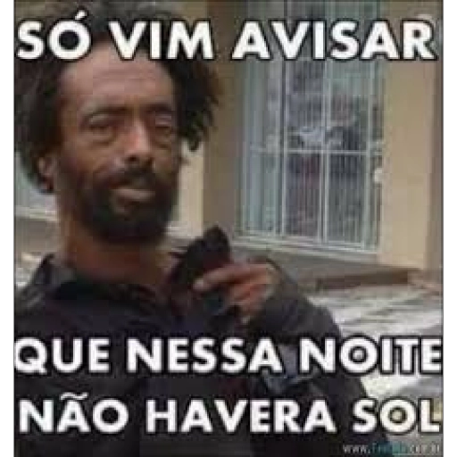 Figurinha: Só vim avisar que não haverá sol