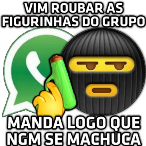 Figurinha: Vim roubar as figurinhas