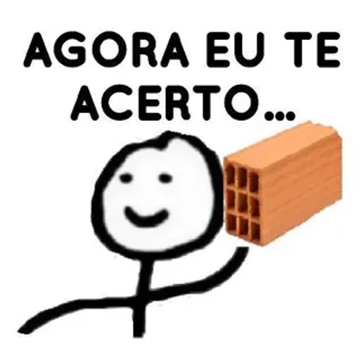 Figurinha: Agora eu te acerto...