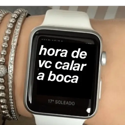 Figurinha: Hora de você calar a boca