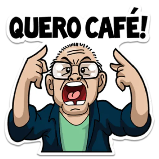 Figurinha: Quero café