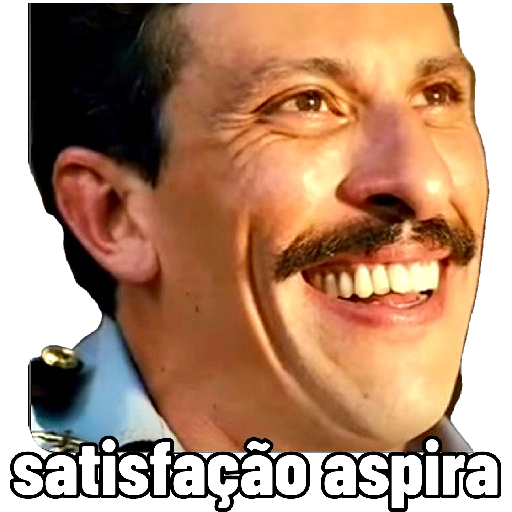 Figurinha: satisfação aspira