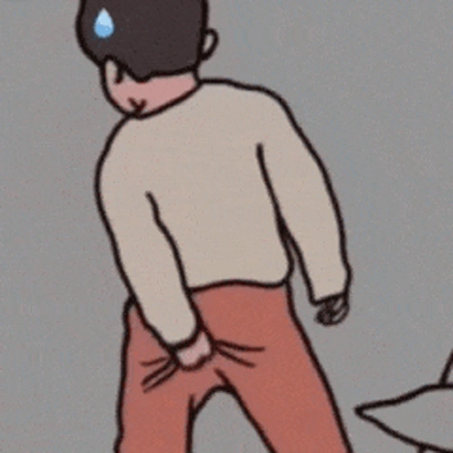 Figurinha: Homem apertando a bunda