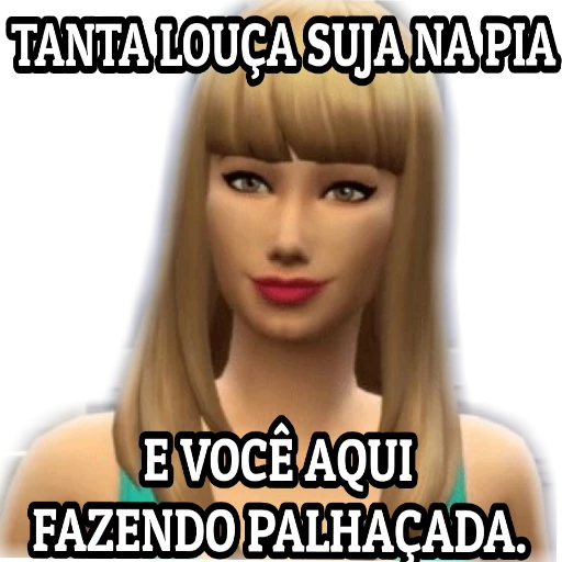 Figurinha: Tanta louça suja na pia