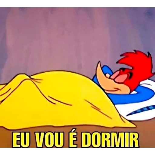 Figurinha: Pica Pau dormindo