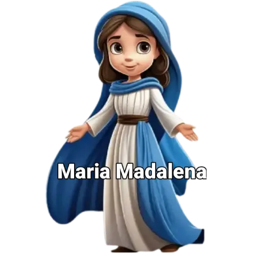 Figurinha: Maria Madalena em desenho