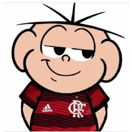 Figurinha: Cascão com camisa do Flamengo