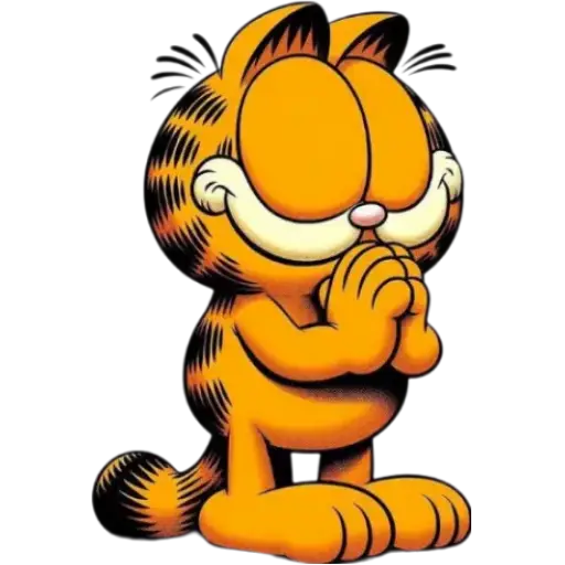Figurinha: Garfield rezando