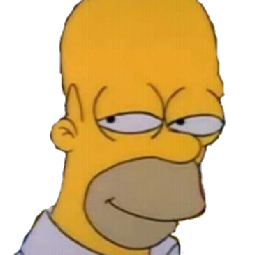 Figurinha: Homer Simpson com olhar malicioso