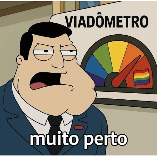Figurinha: Viadômetro aponta para muito perto