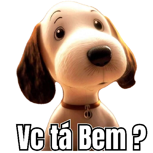 Figurinha: Cachorro "Vc tá Bem?"