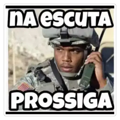 Figurinha: Soldado na escuta