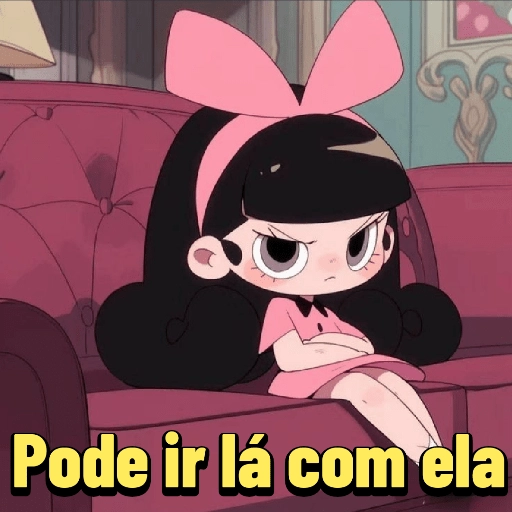 Figurinha: Pode ir lá com ela