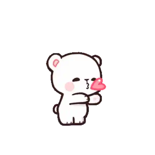 Figurinha: Ursinho mandando beijo
