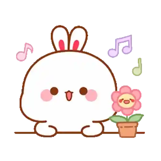 Figurinha: Coelhinho Feliz Cantando