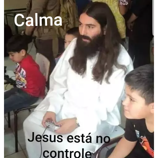 Figurinha: Jesus no controle
