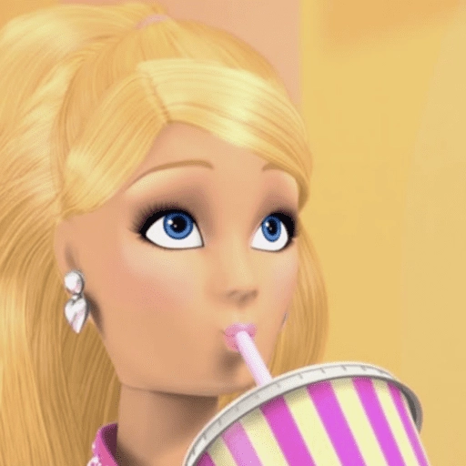 Figurinha: Barbie Bebendo