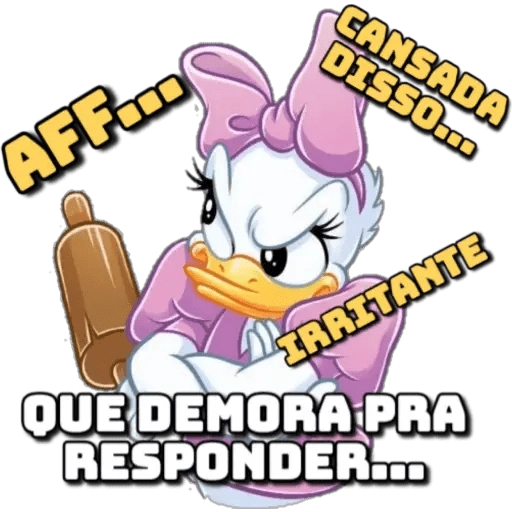 Figurinha: Paty Quack irritada