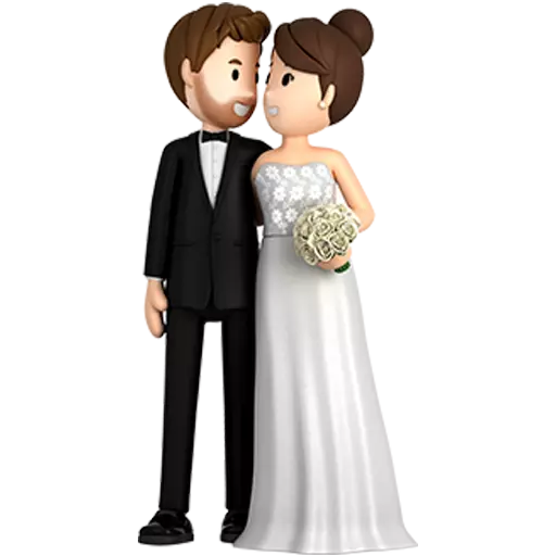Figurinha: Casal de Noivos