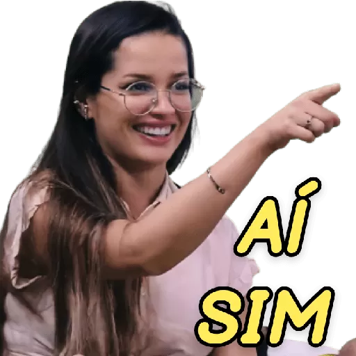 Figurinha: Juliette aponta com a frase Ai Sim