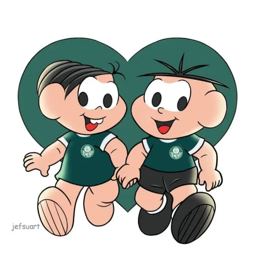 Figurinha: Monica e Cebolinha de Palmeiras