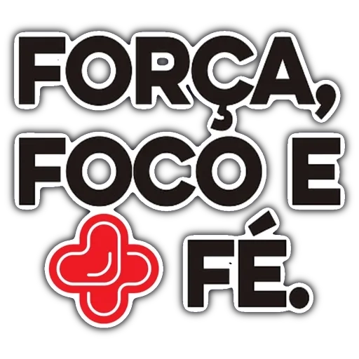 Figurinha: Força, Foco e Fé