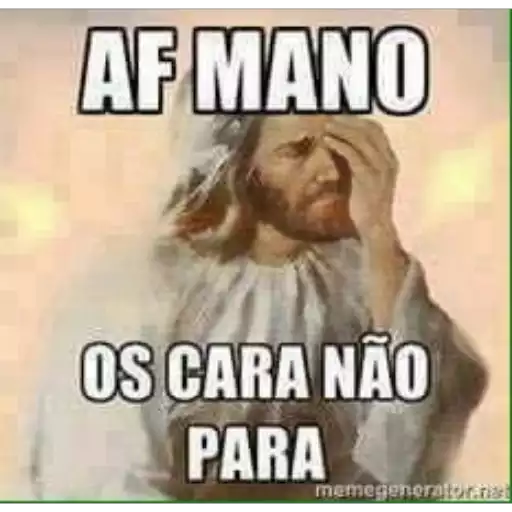 Figurinha: Jesus com a mão na testa