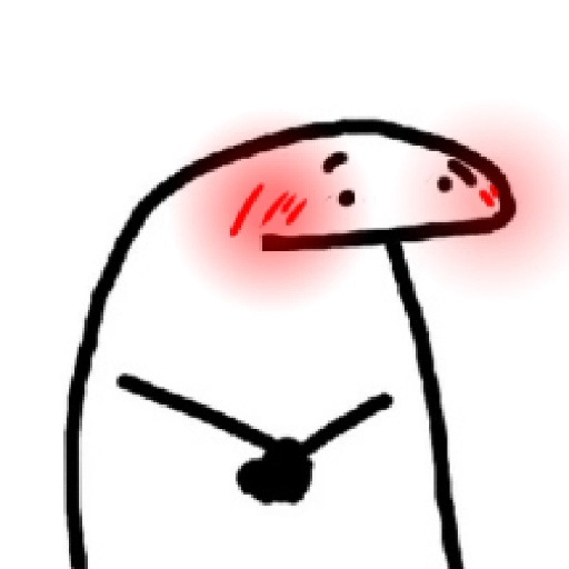 Figurinha: Flork envergonhado