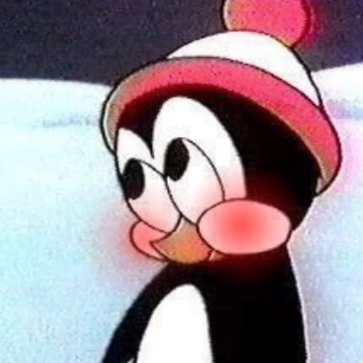 Figurinha: Pinguim com bochechas coradas