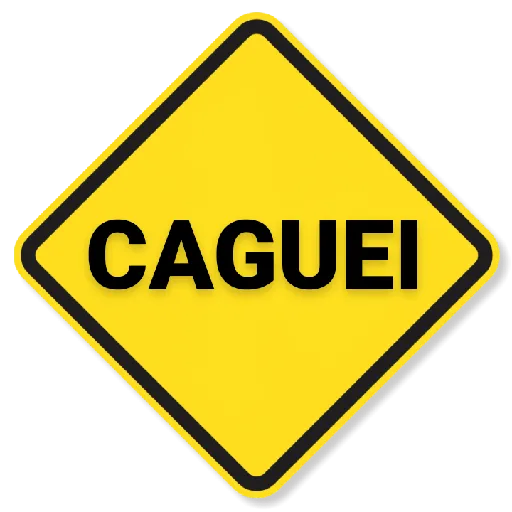 Figurinha: Aviso: Cagado