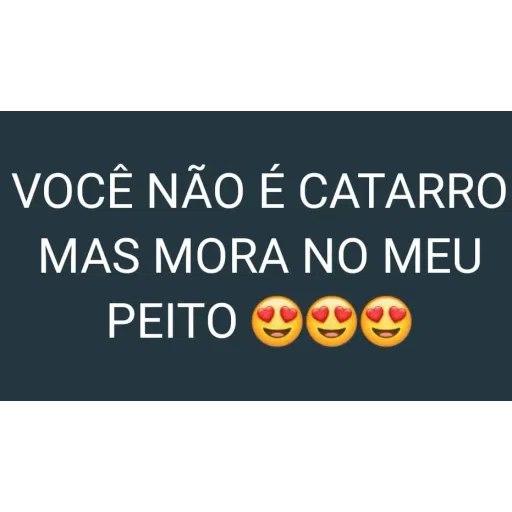 Figurinha: Você não é catarro