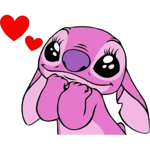 Figurinha: Angel sentindo amor
