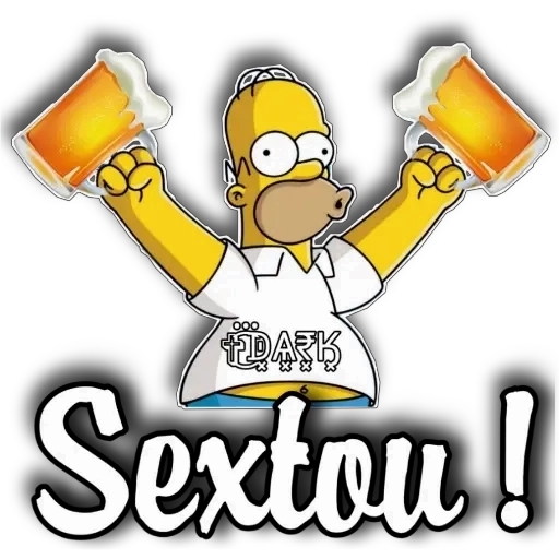 Figurinha: Homer Sextou com Cerveja