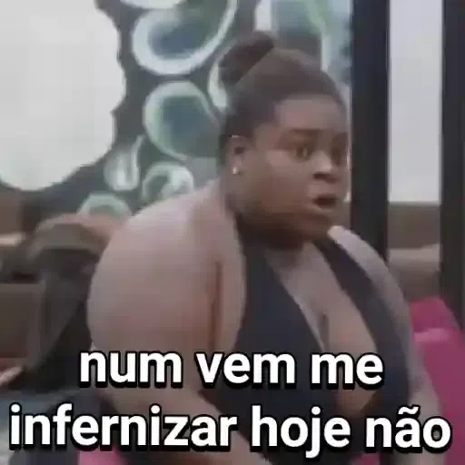 Figurinha: Não me infernize hoje não