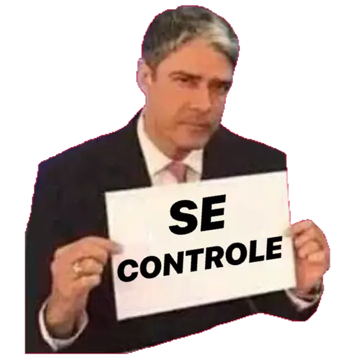 Figurinha: Bonner Se Controle