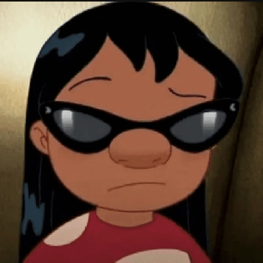 Figurinha: Lilo com óculos escuros