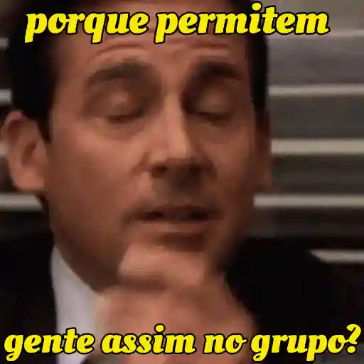 Figurinha: Michael Scott de The Office chorando